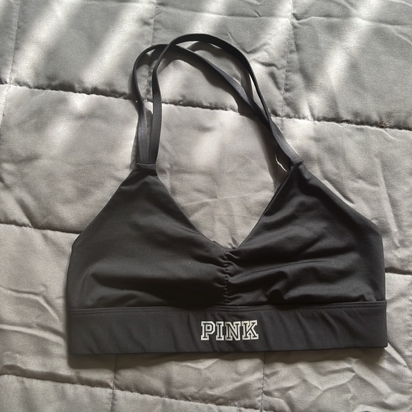 PINK Victoria's Secret Other - PINK Victorias Secret New Black Criss Cross sports bra small balletcore